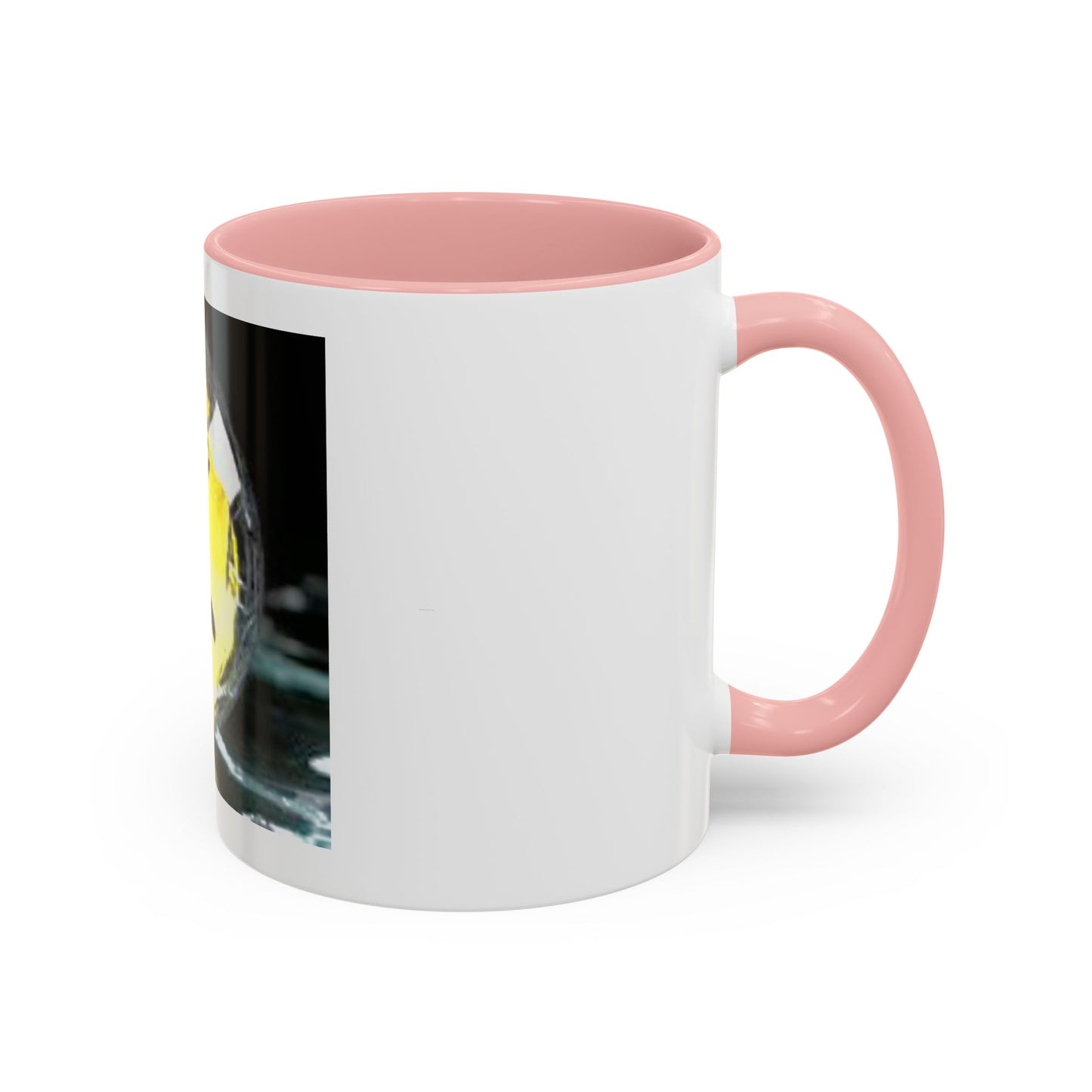 Angry Emoji Coffee Mug — Yellow Grumpy Face Accent Coffee Cup (11/15 oz)