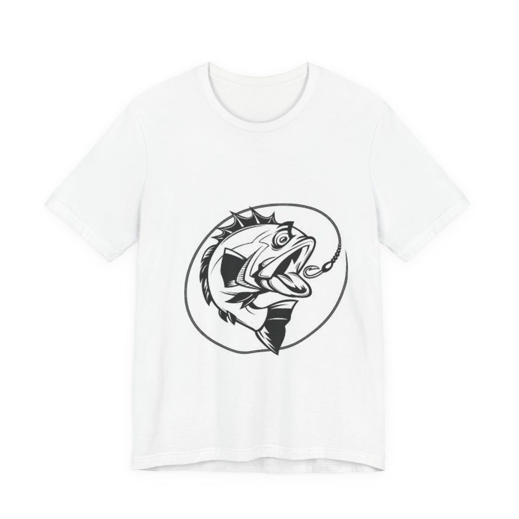 Fishing Graphic Tee — Hooked Fish Illustration T-Shirt