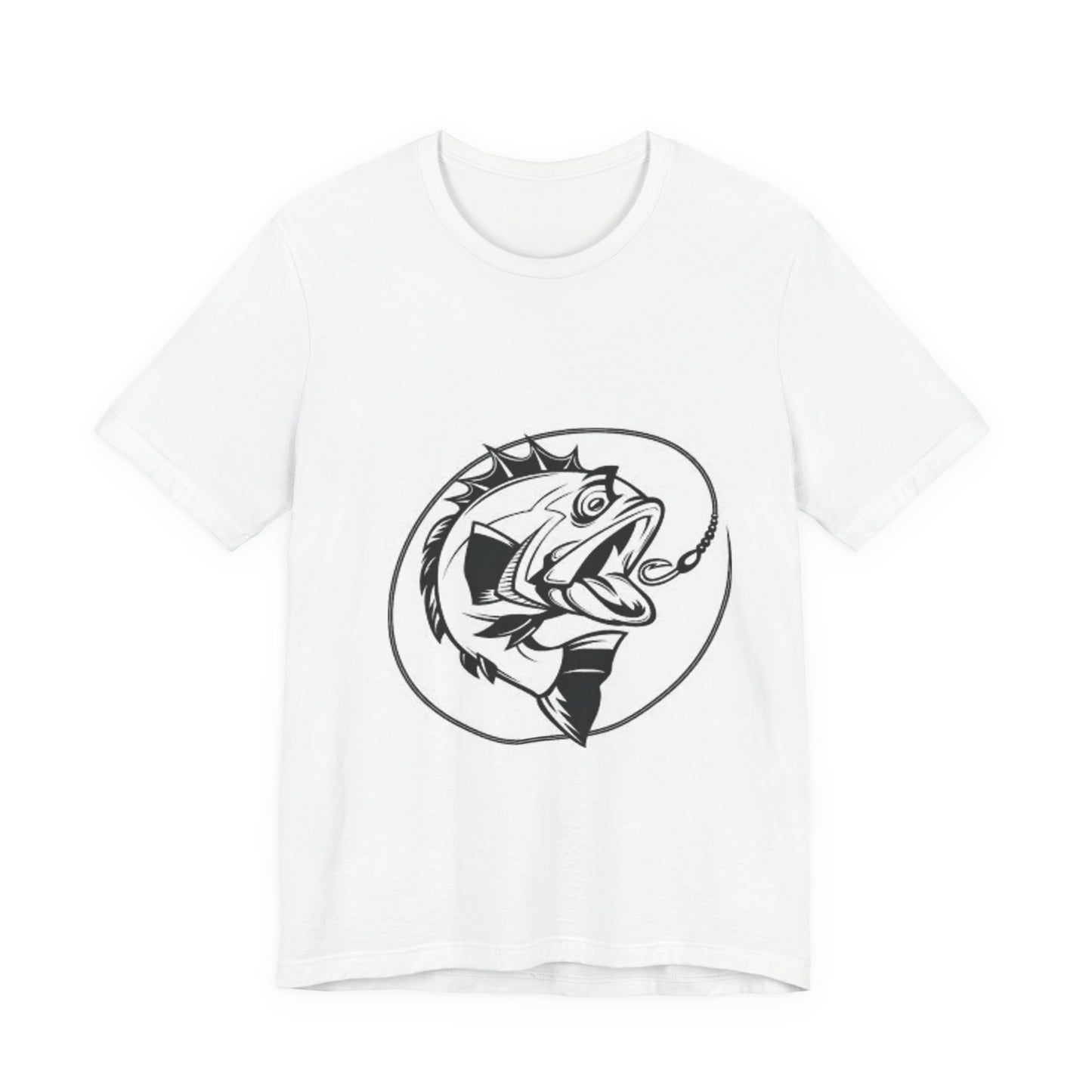 Fishing Graphic Tee — Hooked Fish Illustration T-Shirt