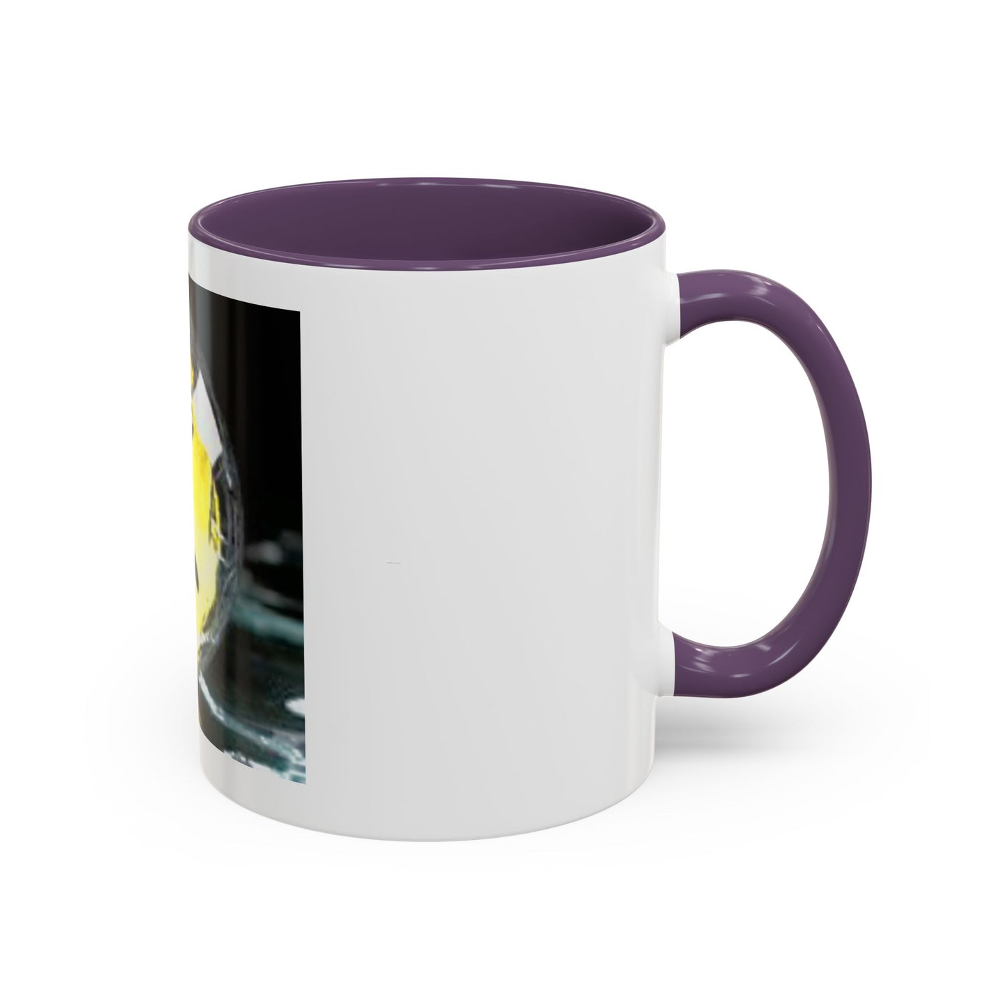 Angry Emoji Coffee Mug — Yellow Grumpy Face Accent Coffee Cup (11/15 oz)