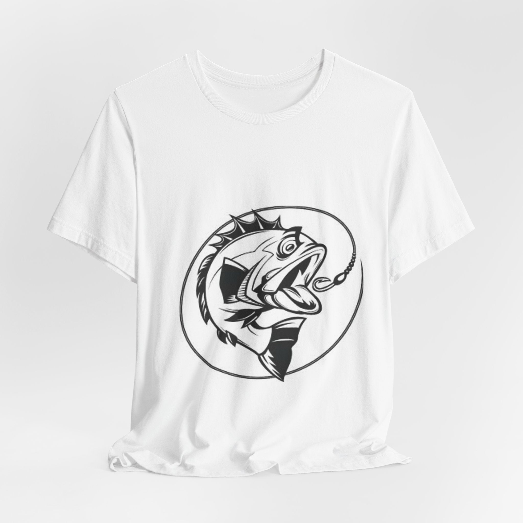 Fishing Graphic Tee — Hooked Fish Illustration T-Shirt