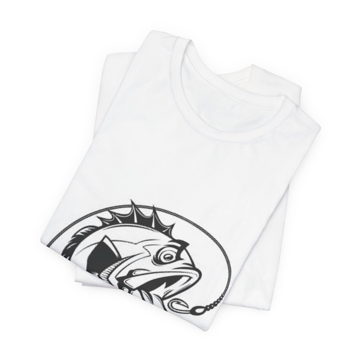 Fishing Graphic Tee — Hooked Fish Illustration T-Shirt