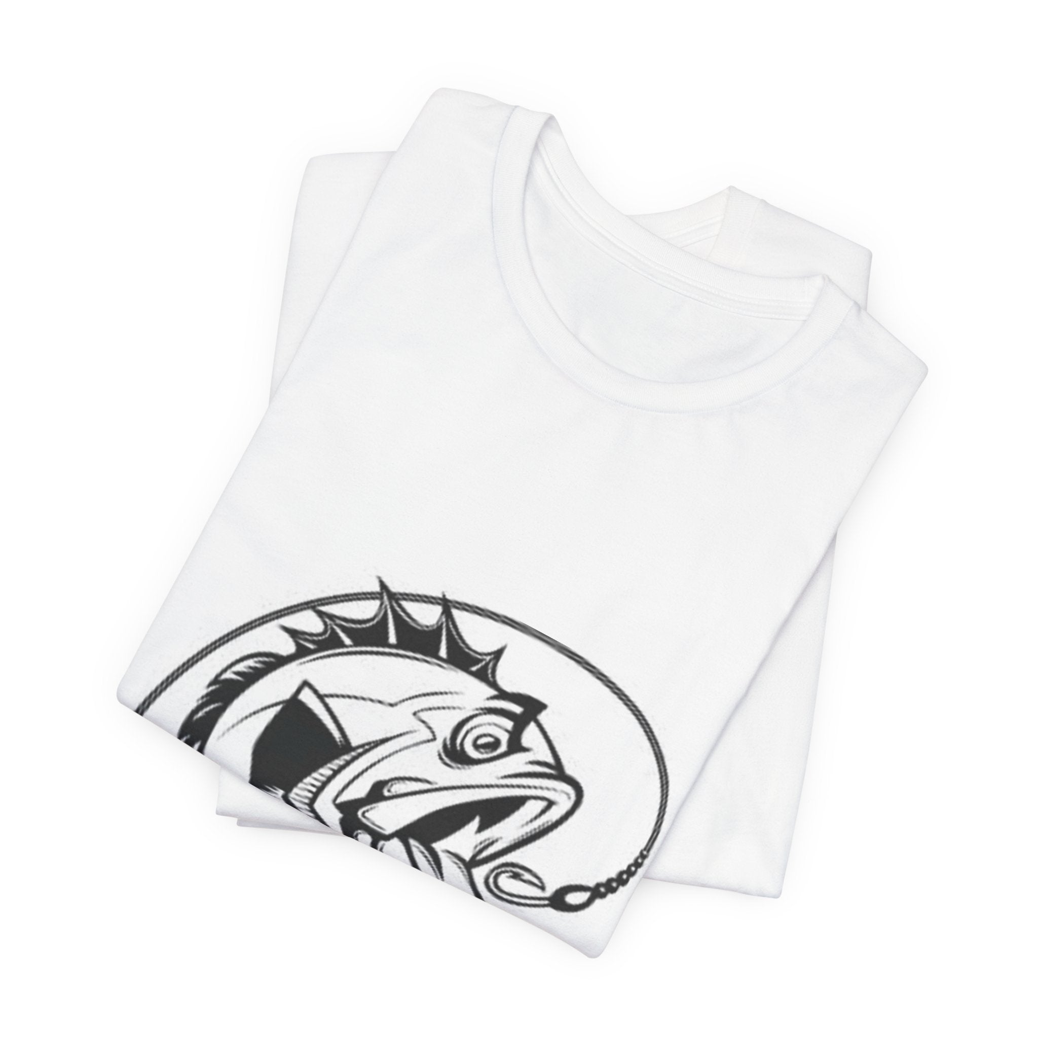 Fishing Graphic Tee — Hooked Fish Illustration T-Shirt