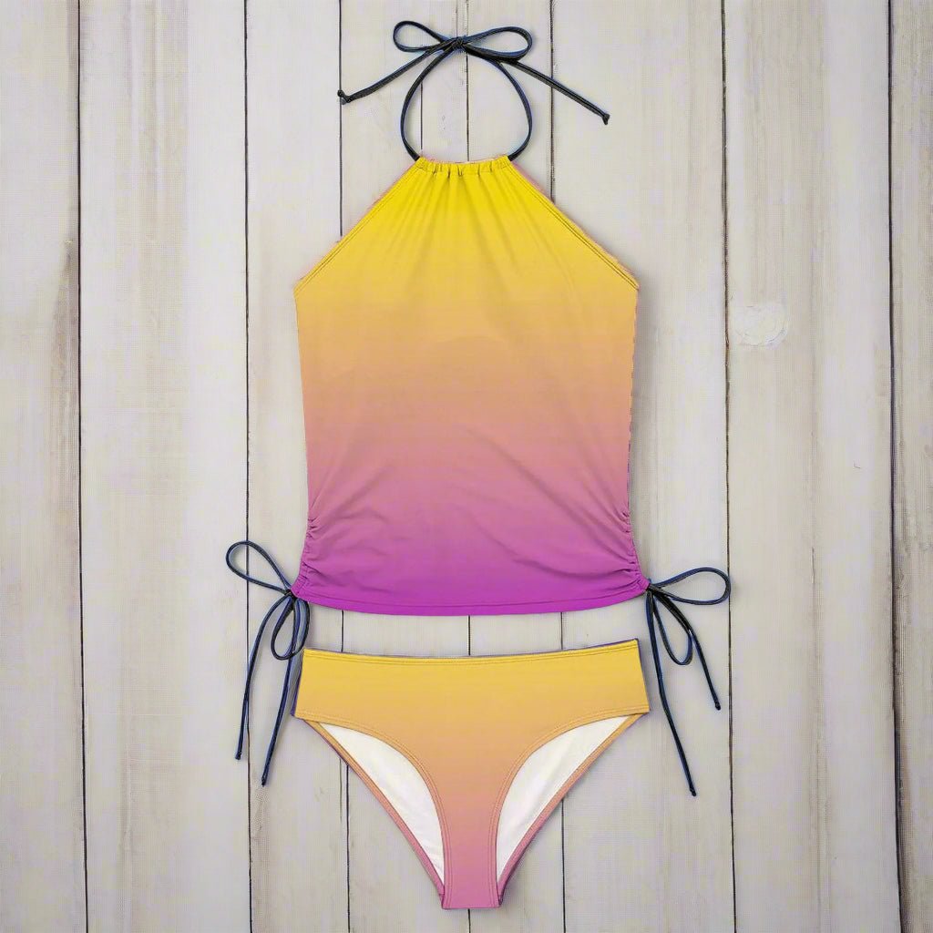 Tankini Bathing Suits For Women 🌴 In Tropical Ombré
