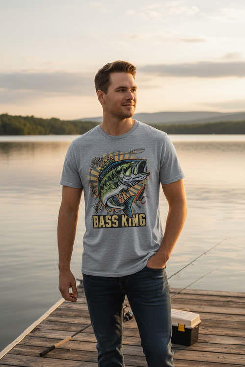 Bass Fish Hook Short Sleeve T Shirt