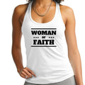 WOMEN or Faith Fitness Tank Top Graphic T-shirt - Woman of Faith Black